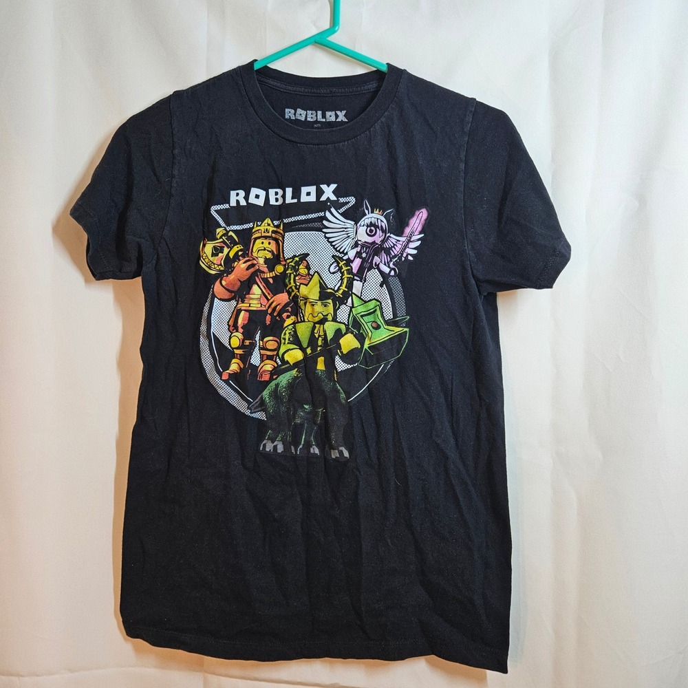 Roblox Graphic T-Shirt‎ Gaming Characters Black Tee Large